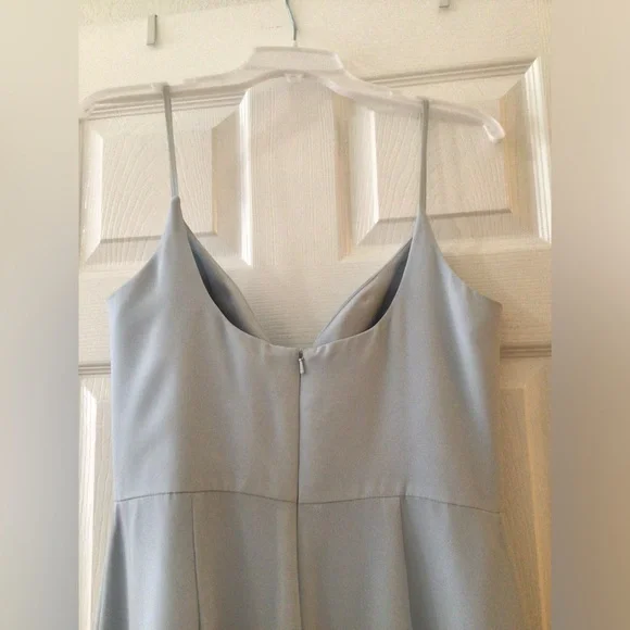 Hayley Paige Light Blue Formal Bridesmaid Dress - Picture 3 of 6